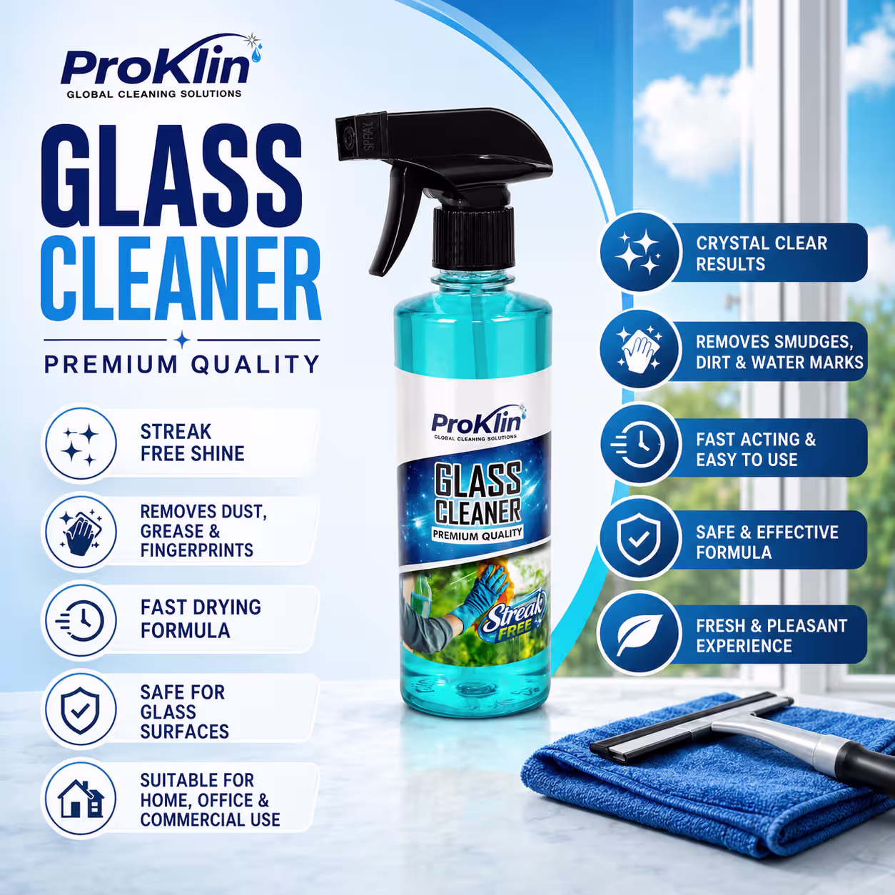 Glass Cleaner Spray Features