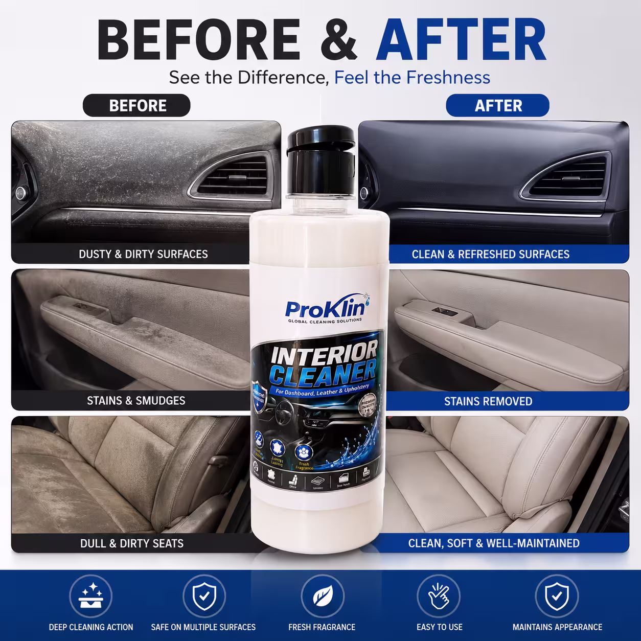 Interior Cleaner before after