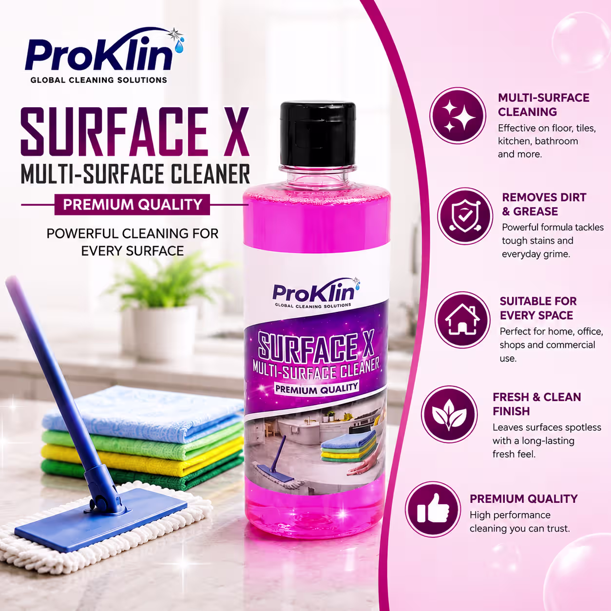 ProKlin Surface X Multi Surface Cleaner – Premium Quality Cleaning Solution - Image 5